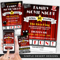 fun family movie night invitation flyers ticket template and posters